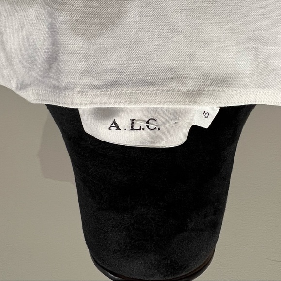 A.L.C. Wrap Flutter Sleeve Dress in White | Size 10 - Picture 9 of 9